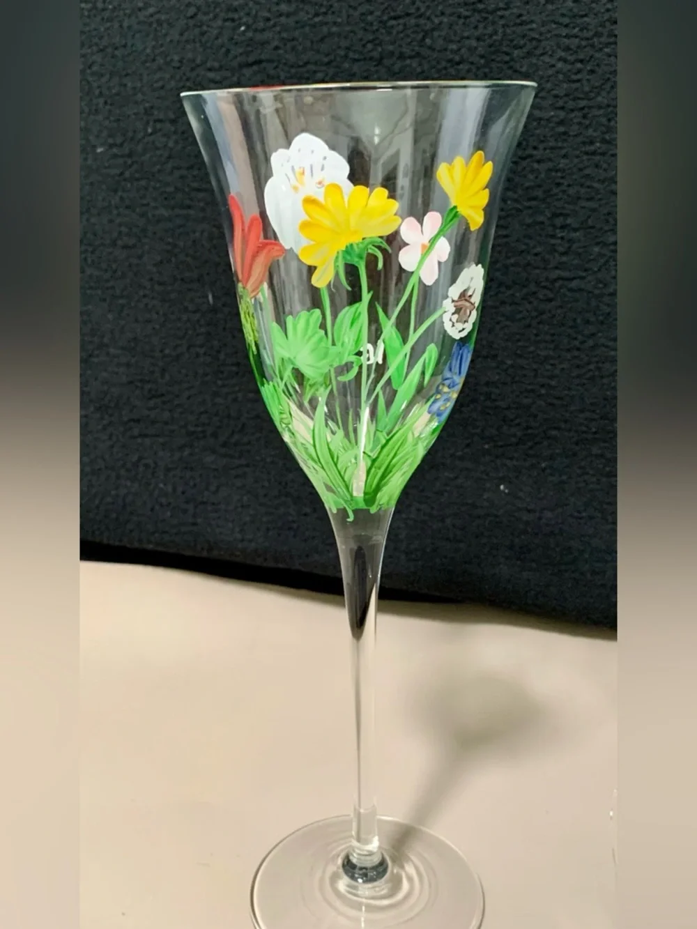🔍 (2) Royal Danube RDZ19 Hand-Painted Floral Water Goblets • Signed I.G.